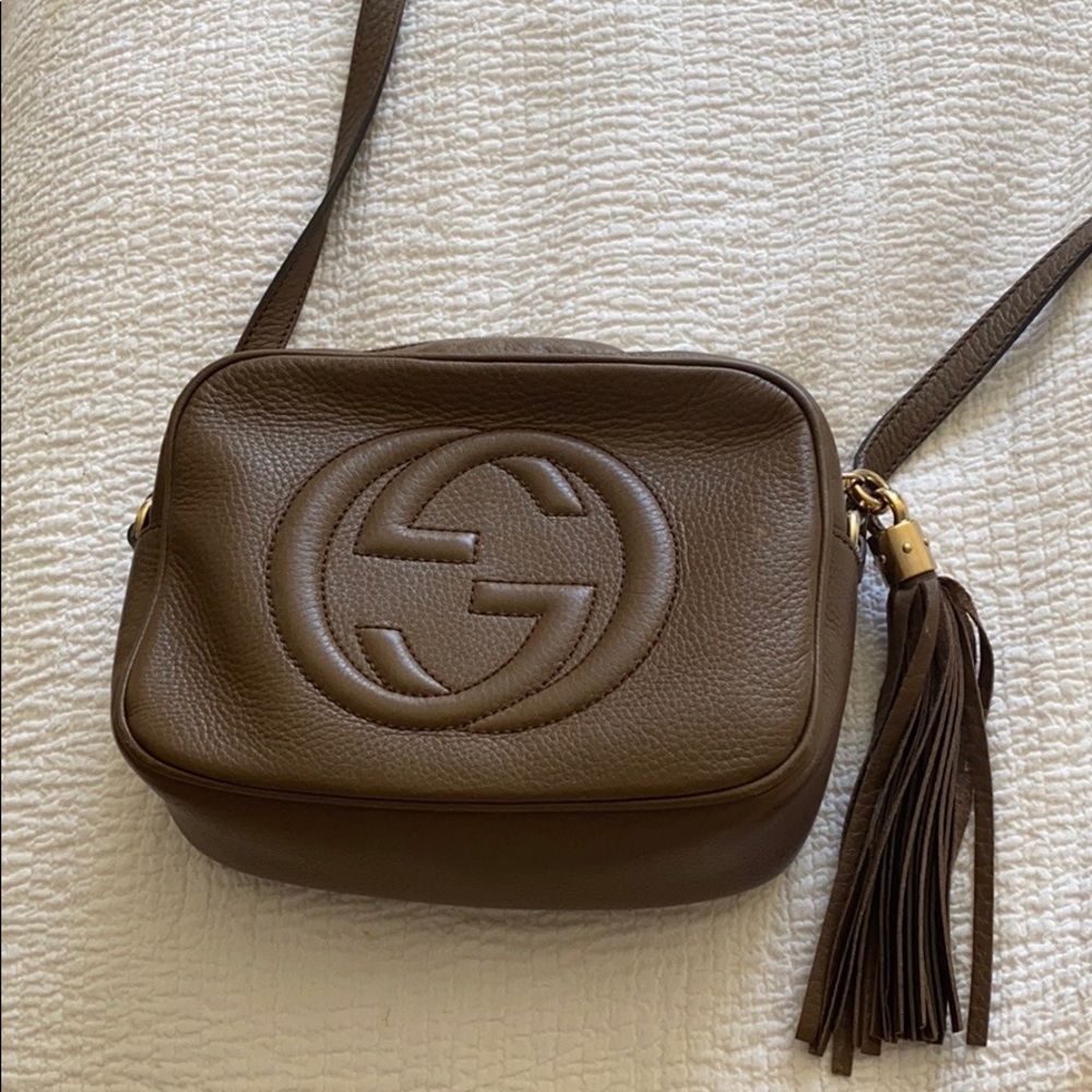 Authentic Gucci Soho Disco Bag - Brown
